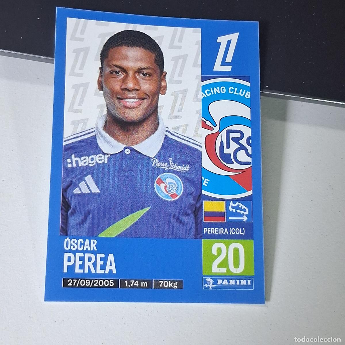 Cromos de f&uacute;tbol: B43 485 OSCAR PEREA STRASBOURG CROMO PANINI LIGUE 1 FOOT 24-25 LIGA FRANCIA 2024-2025