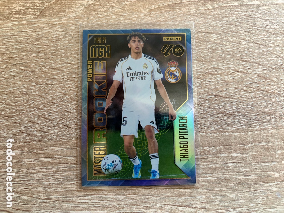 Cromos de f&uacute;tbol: THIAGO PITARCH MASTER ROOKIE POWER BOX PREMIUM MEGACRACKS MGK 2026 2027 26 27 REAL MADRID