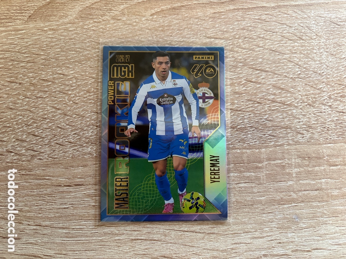 Cromos de f&uacute;tbol: YEREMAY MASTER ROOKIE POWER BOX PREMIUM MEGACRACKS MGK 2026 2027 26 27 DEPORTIVO DE LA CORU&Ntilde;A