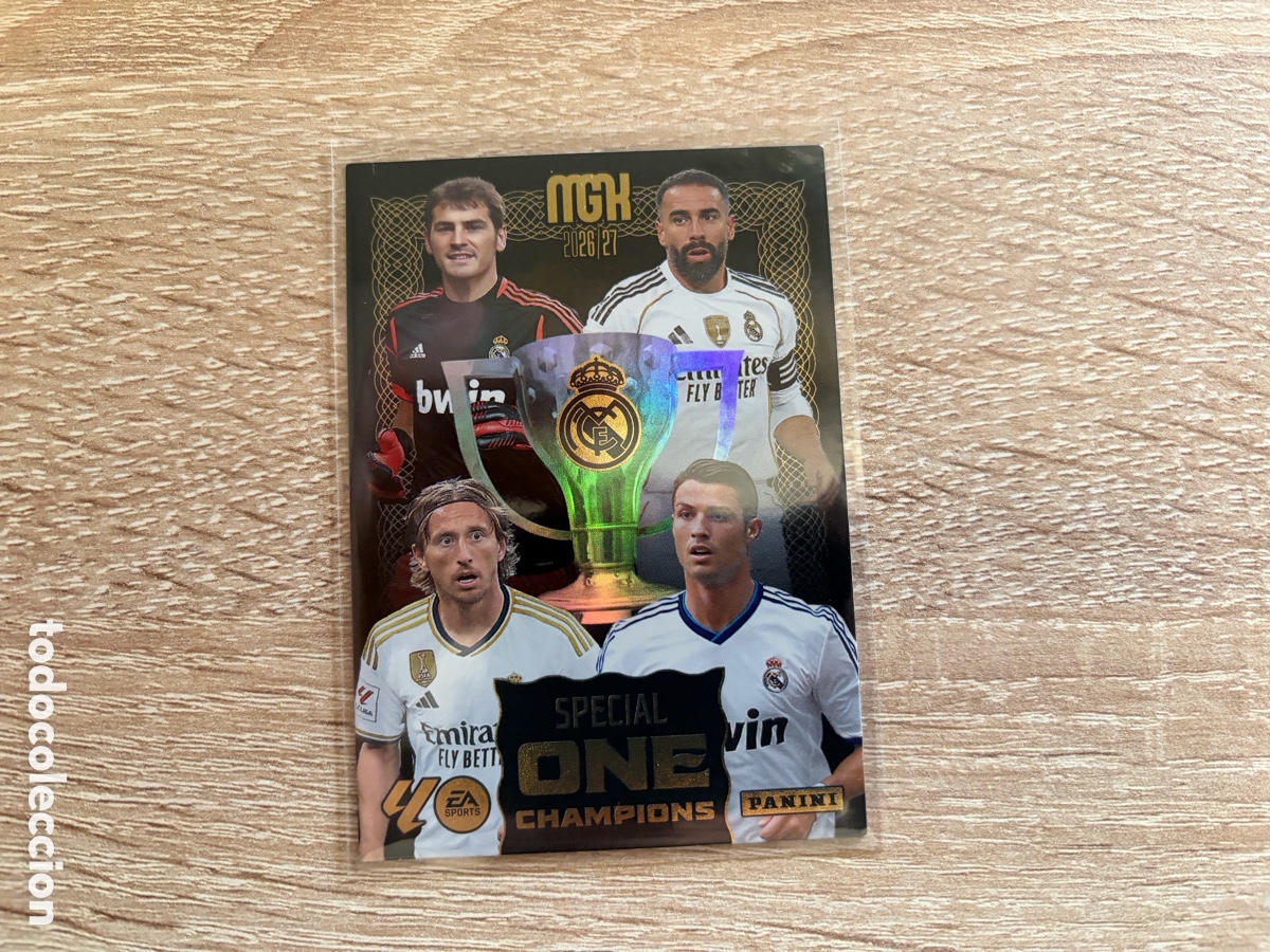 Cromos de f&uacute;tbol: SPECIAL ONE CHAMPIONS REAL MADRID POWER BOX PREMIUM MEGACRACKS MGK 2026 2027 26 27