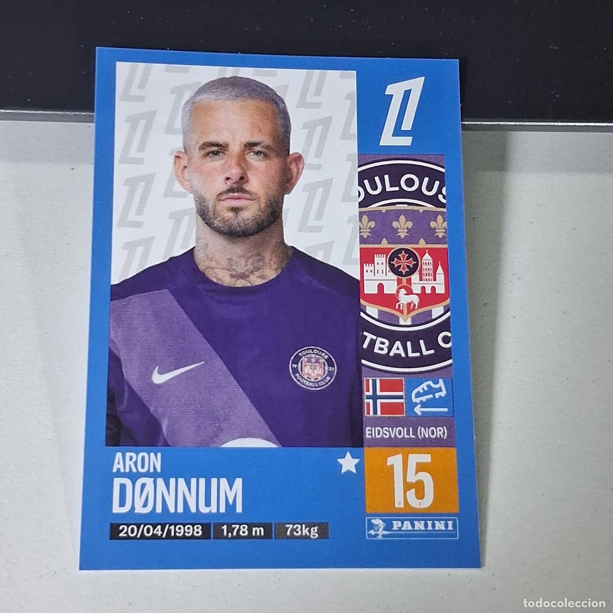 Cromos de f&uacute;tbol: B43 502 ARON DONNUM TOULOUSE CROMO PANINI LIGUE 1 FOOT 24-25 LIGA FRANCIA 2024-2025