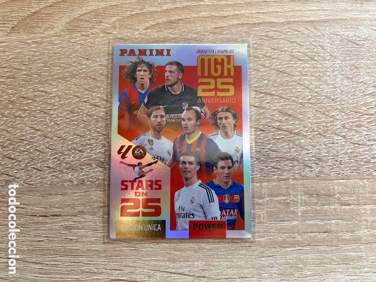 Cromos de f&uacute;tbol: STARS ON 25 EDICION UNICA POWER BOX PREMIUM MEGACRACKS MGK 2026 2027 26 27