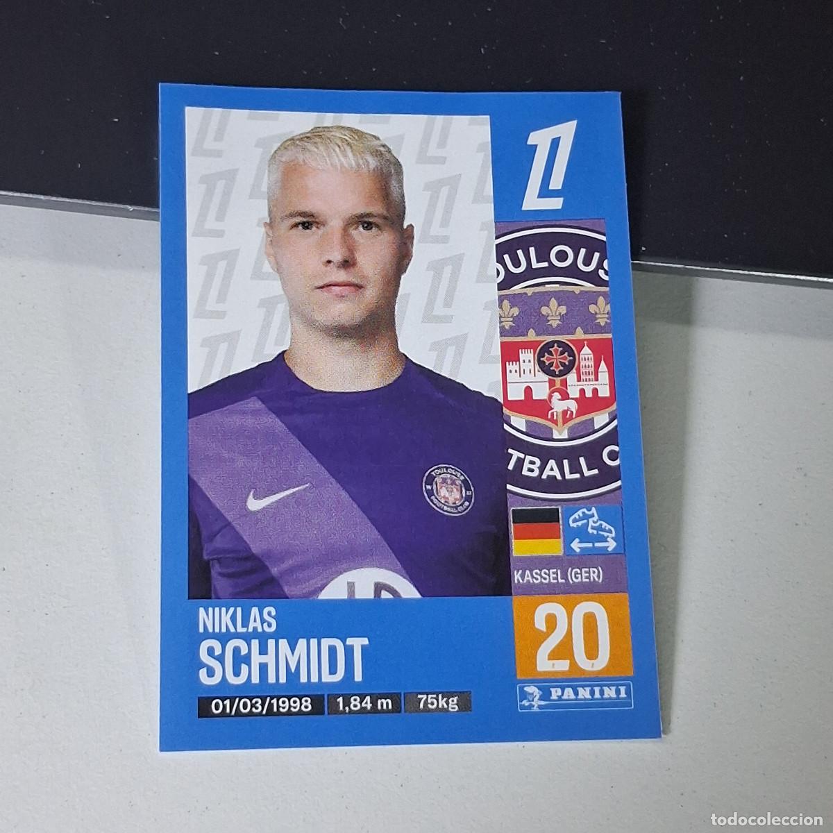 Cromos de f&uacute;tbol: B43 505 NIKLAS SCHMIDT TOULOUSE CROMO PANINI LIGUE 1 FOOT 24-25 LIGA FRANCIA 2024-2025