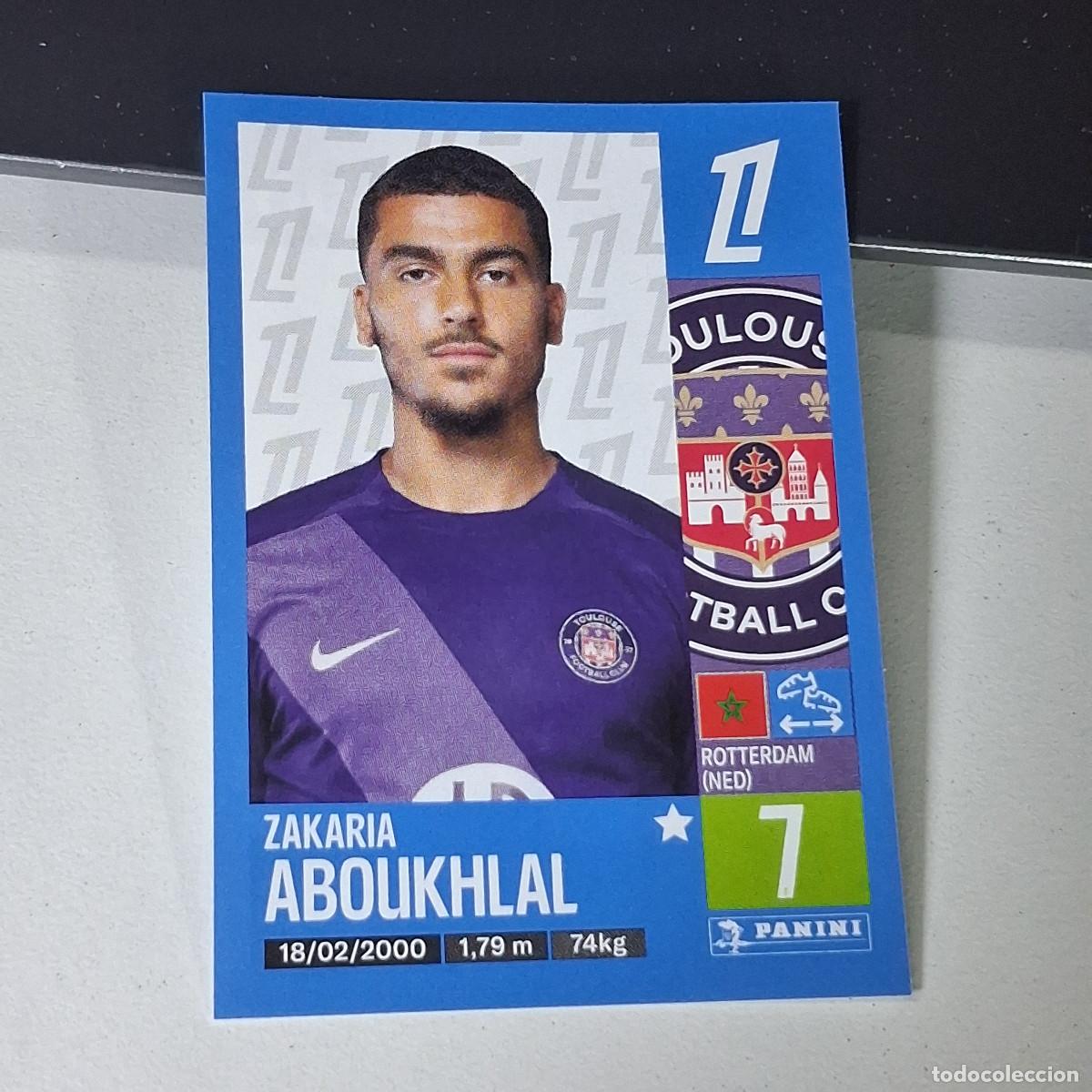 Cromos de f&uacute;tbol: B43 508 ZAKARIA ABOUKHLAL TOULOUSE CROMO PANINI LIGUE 1 FOOT 24-25 LIGA FRANCIA 2024-2025