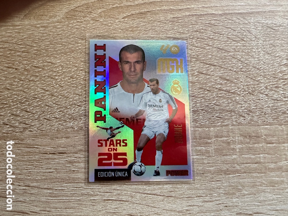 Cromos de f&uacute;tbol: ZIDANE STARS ON 25 EDICION UNICA POWER BOX PREMIUM MEGACRACKS MGK 2026 2027 26 27 REAL MADRID