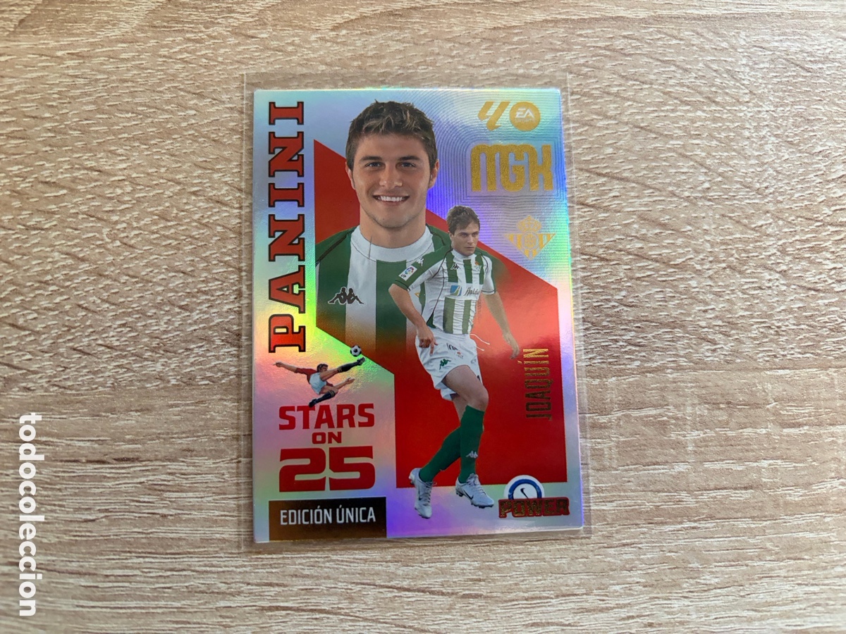 Cromos de f&uacute;tbol: JOAQU&Iacute;N STARS ON 25 EDICION UNICA POWER BOX PREMIUM MEGACRACKS MGK 2026 2027 26 27 REAL BETIS