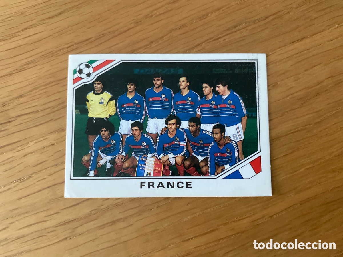 Cromos de f&uacute;tbol: Cromo panini mundial Mexico 86 n&uacute;mero 165 Francia Team - Sticker album world cup 1986 France