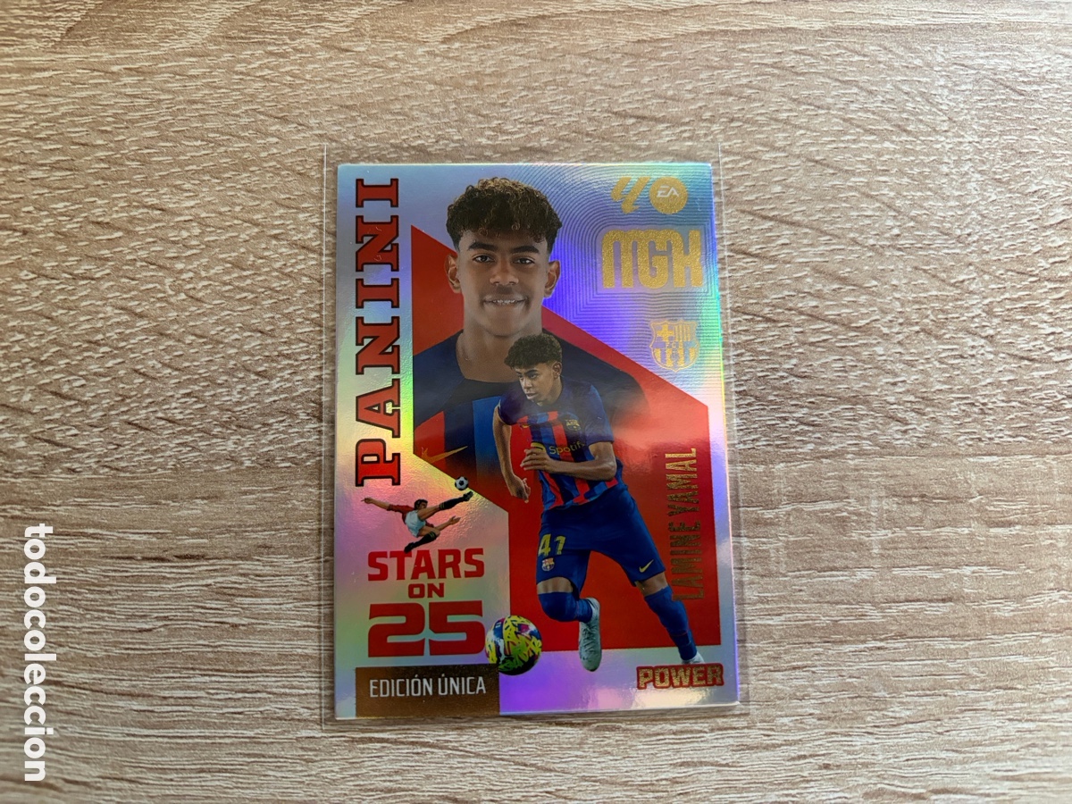 Cromos de f&uacute;tbol: LAMINE YAMAL STARS ON 25 EDICION UNICA POWER BOX PREMIUM MEGACRACKS MGK 2026 2027 26 27 BARCELONA
