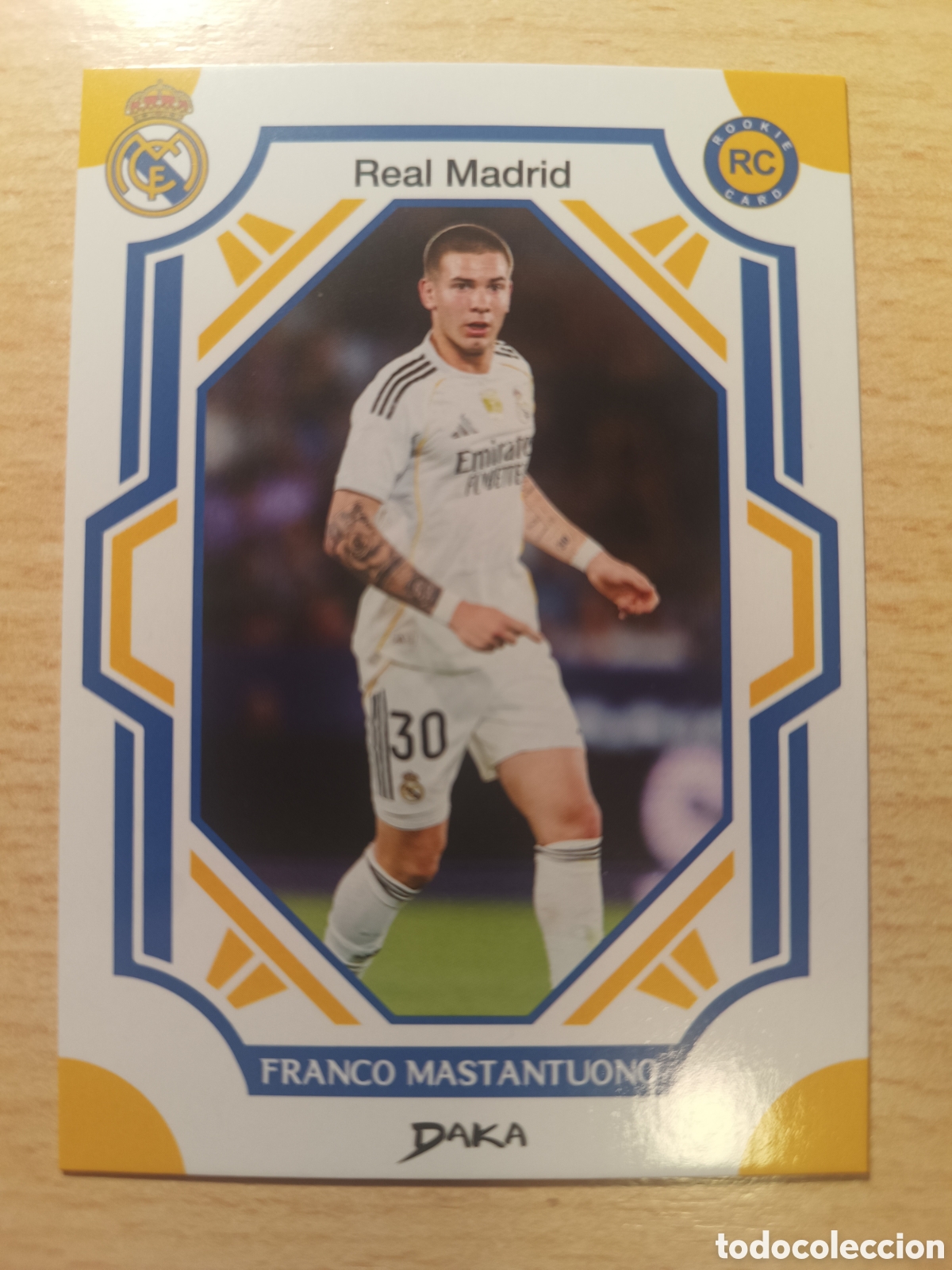 Cromos de f&uacute;tbol: RM 4 B FRANCO MASTANTUONO RC REAL MADRID DAKA AUDIENCE 2025 2026 ROOKIE 25 26