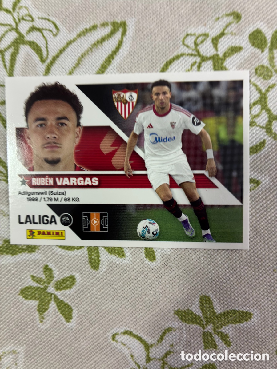 Cromos de f&uacute;tbol: Cromo Rub&eacute;n Vargas (N&ordm; 15) - Letra A - Colecci&oacute;n Este / Panini Liga 2026-27 (Sevilla FC)