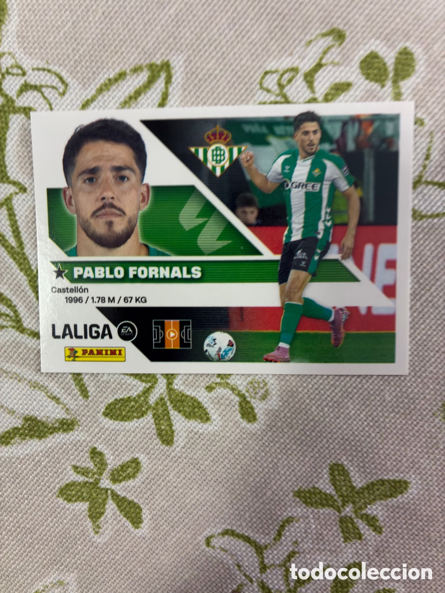 Cromos de f&uacute;tbol: Cromo Pablo Fornals (N&ordm; 15) - Letra U - Colecci&oacute;n Este / Panini Liga 2026-27 (Real Betis)