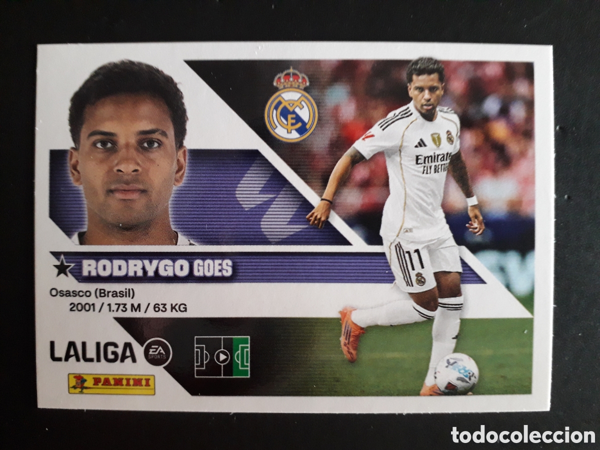 Cromos de f&uacute;tbol: RODRYGO REAL MADRID N&deg; 18 ED ESTE 2026 2027 26 27 SIN PEGAR PEDIDO M&Iacute;NIMO 3&euro;.