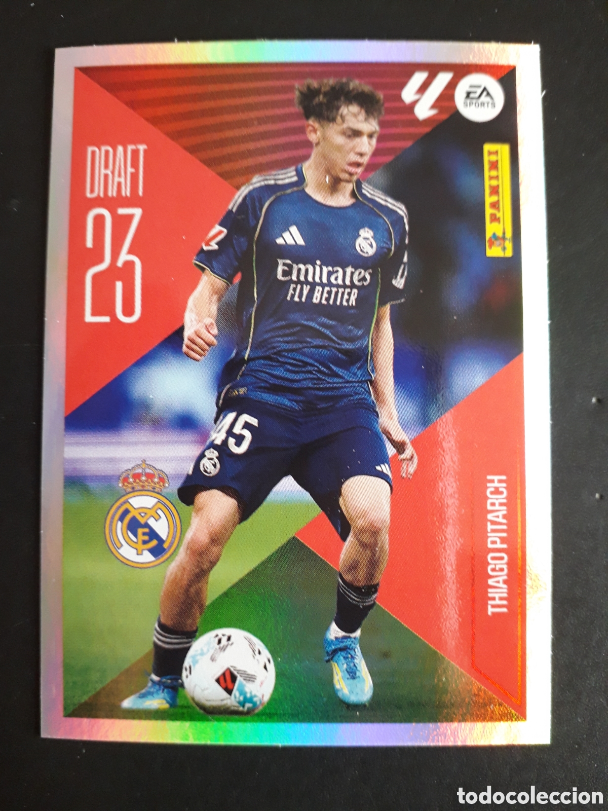 Cromos de f&uacute;tbol: THIAGO PITARCH, REAL MADRID DRAFT 23 N&deg; 22 ED ESTE 2026 2027 26 27 SIN PEGAR PEDIDO M&Iacute;NIMO 3&euro;.