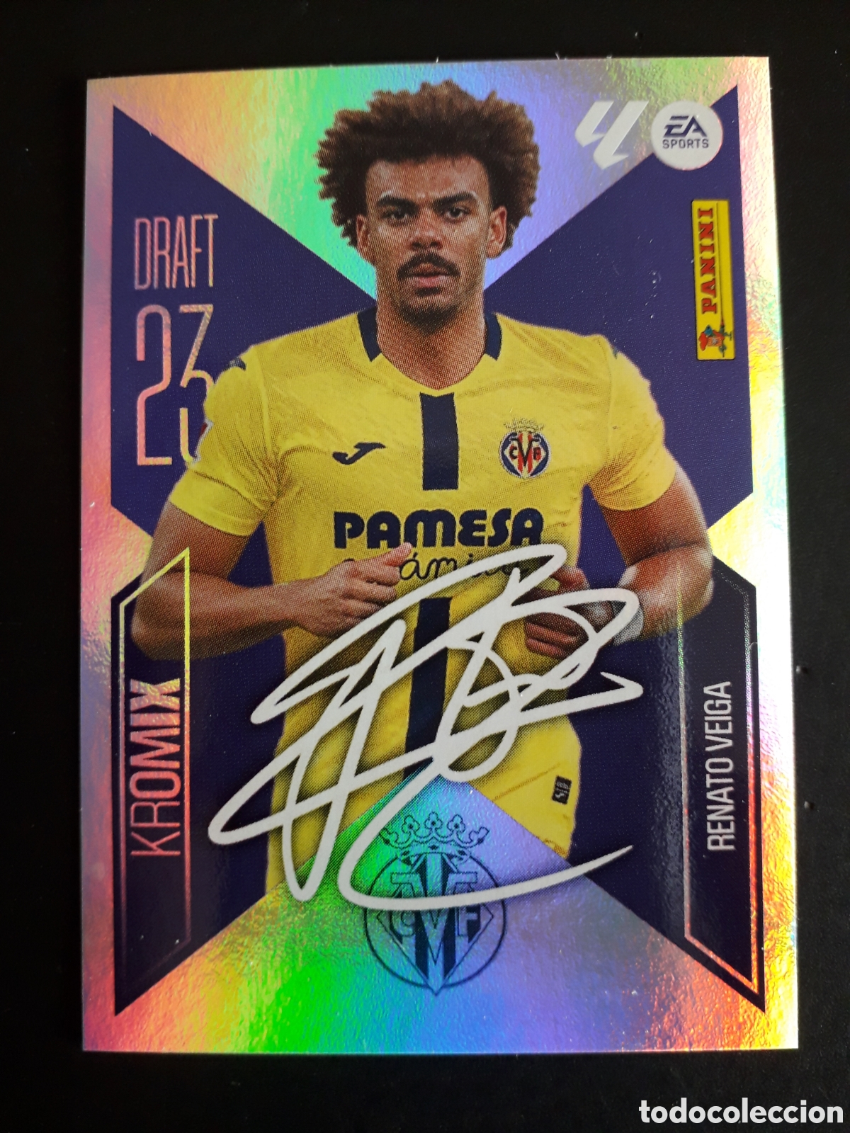 Cromos de Futebol: RENATO VEIGA, VILLARREAL DRAFT 23 KROMIX N&deg; K20 ED ESTE 2026 2027 26 27 SIN PEGAR PEDIDO M&Iacute;NIMO 3&euro;.