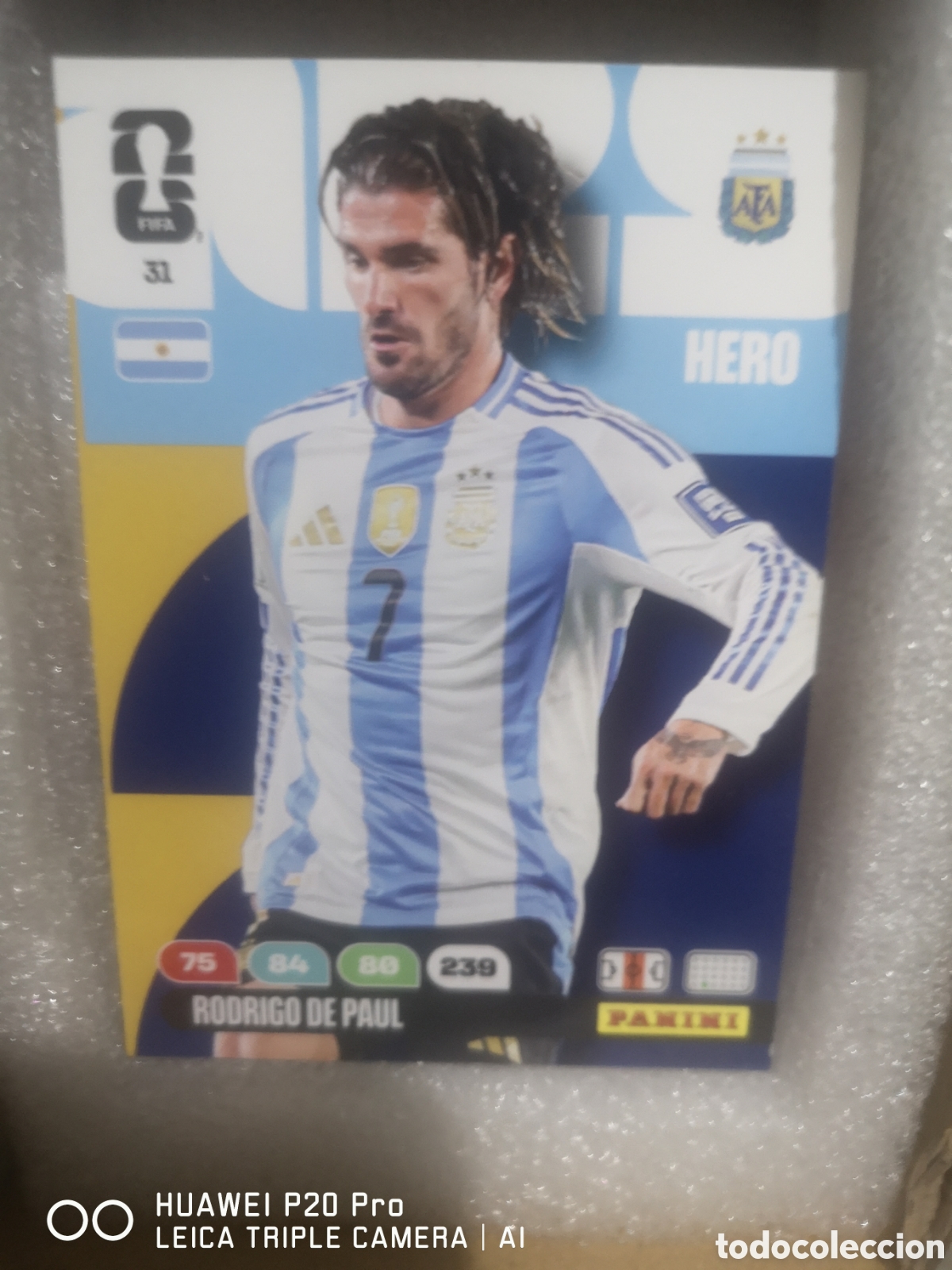 Cromos de f&uacute;tbol: 31 RODRIGO DE PAUL ADRENALYN FIFA WORLD CUP 2026 ARGENTINA