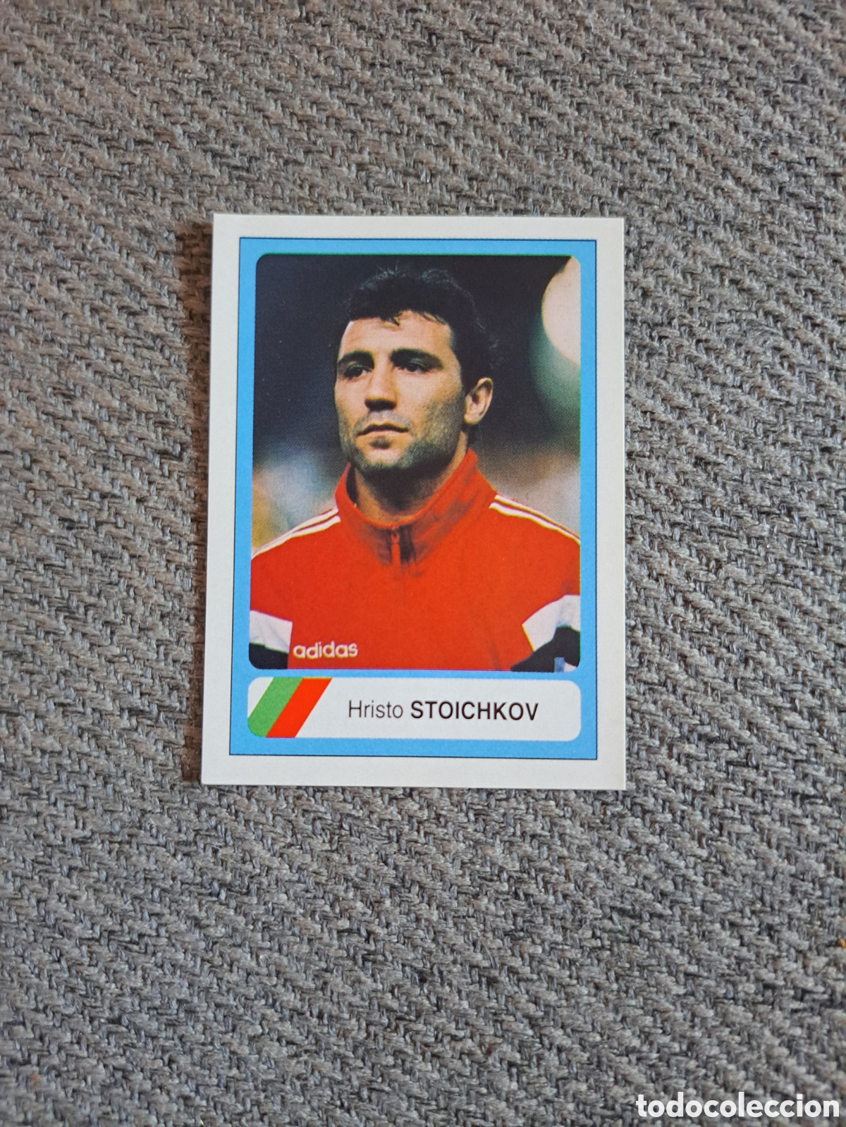 Cromos de f&uacute;tbol: Stoichkov. N&deg;123. Mundial USA 94. Ediciones Estadio.