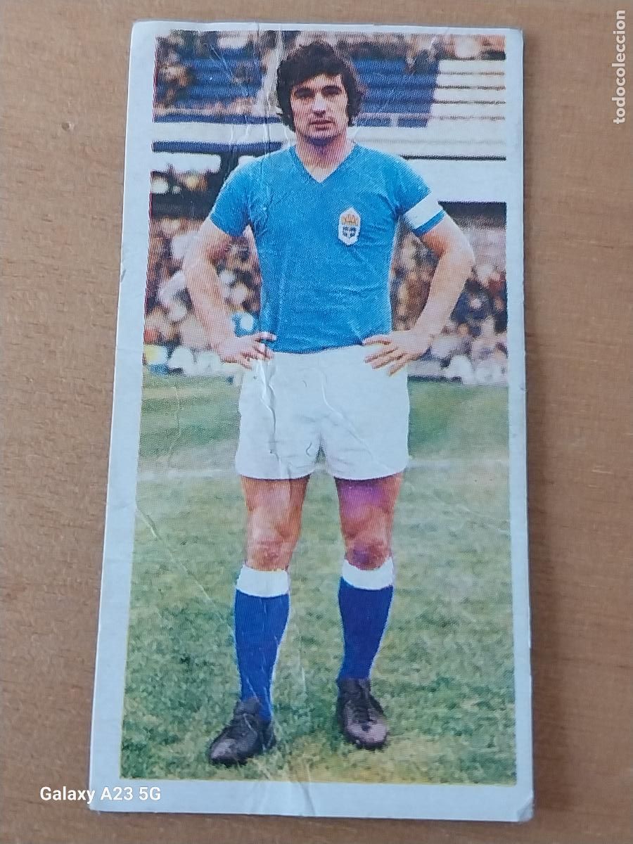 Cartes &agrave; collectionner de Football: TENSI REAL OVIEDO ED ESTE LIGA 1975 75 76 CROMO SIN PEGAR NUNCA ORIGINAL SOBADO