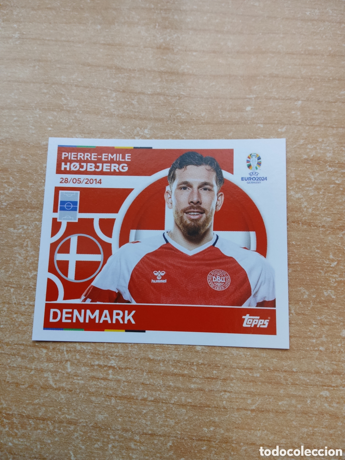 Cartes &agrave; collectionner de Football: 16 HOJBJERG DINAMARCA EURO 2024 TOPPS