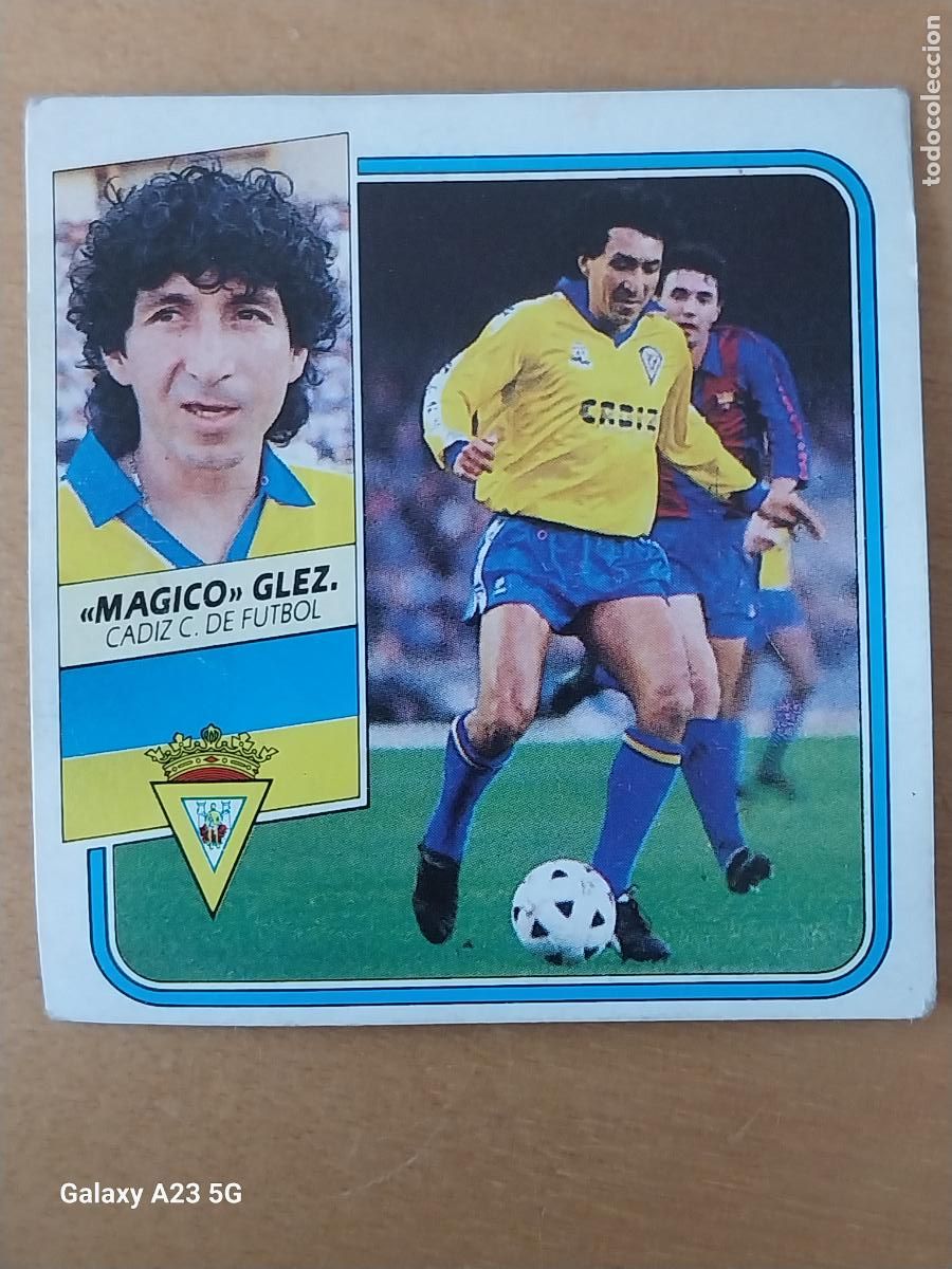 Cartes &agrave; collectionner de Football: MAGICO GONZALEZ CADIZ ED ESTE LIGA 1989 89 90 CROMO SIN PEGAR NUNCA ORIGINAL