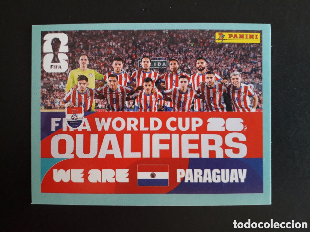 Figurine di Calcio: EQUIPO PARAGUAY PAR 13 MUNDIAL F&Uacute;TBOL 2026 FIFA WORLD CUP PANINI SIN PEGAR PEDIDO M&Iacute;NIMO 3&euro;.