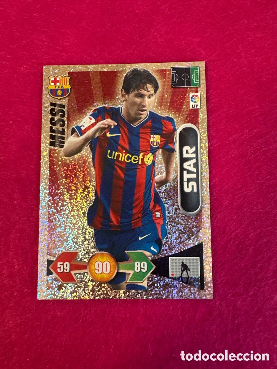 Figurine di Calcio: MESSI (F.C.BARCELONA)- STAR-BRILLANTINA GRUESA-ADRENALYN LIGA 2009-2010 09 10 PANINI TRADING CARD