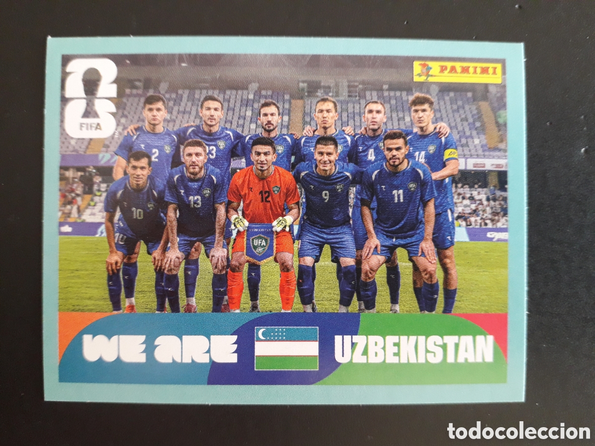 Cartes &agrave; collectionner de Football: EQUIPO UZBEKISTAN UZB 13 MUNDIAL F&Uacute;TBOL 2026 FIFA WORLD CUP PANINI SIN PEGAR PEDIDO M&Iacute;NIMO 3&euro;