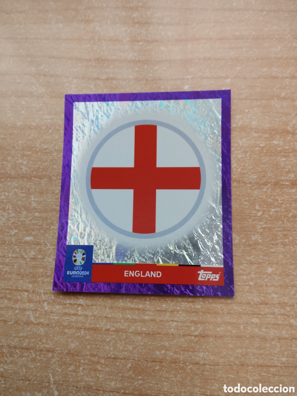 Cromos de Futebol: 1 ESCUDO INGLATERRA LILA EURO 2024 TOPPS