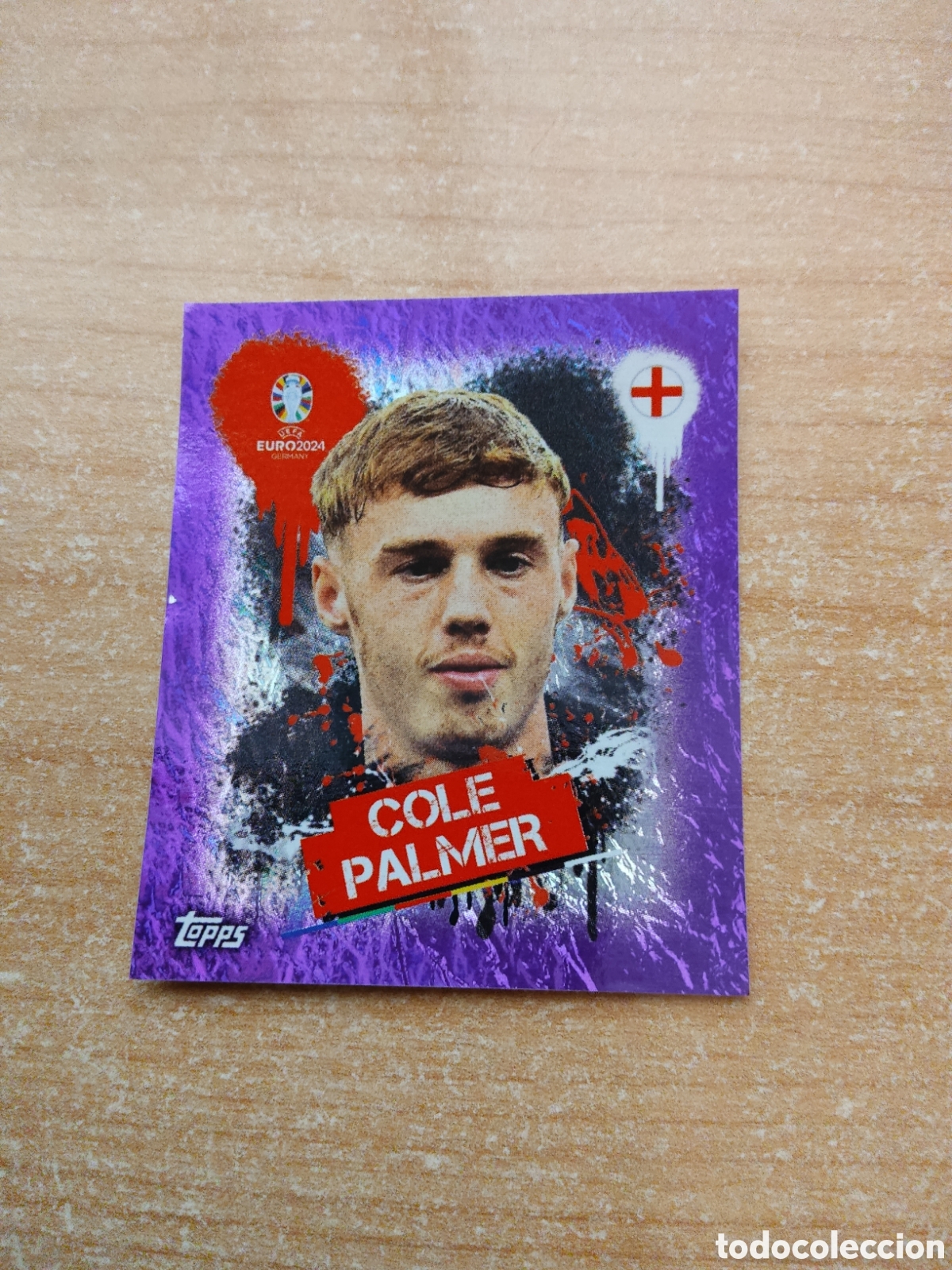 Cromos de f&uacute;tbol: 3 COLE PALMER LILA INGLATERRA EURO 2024 TOPPS