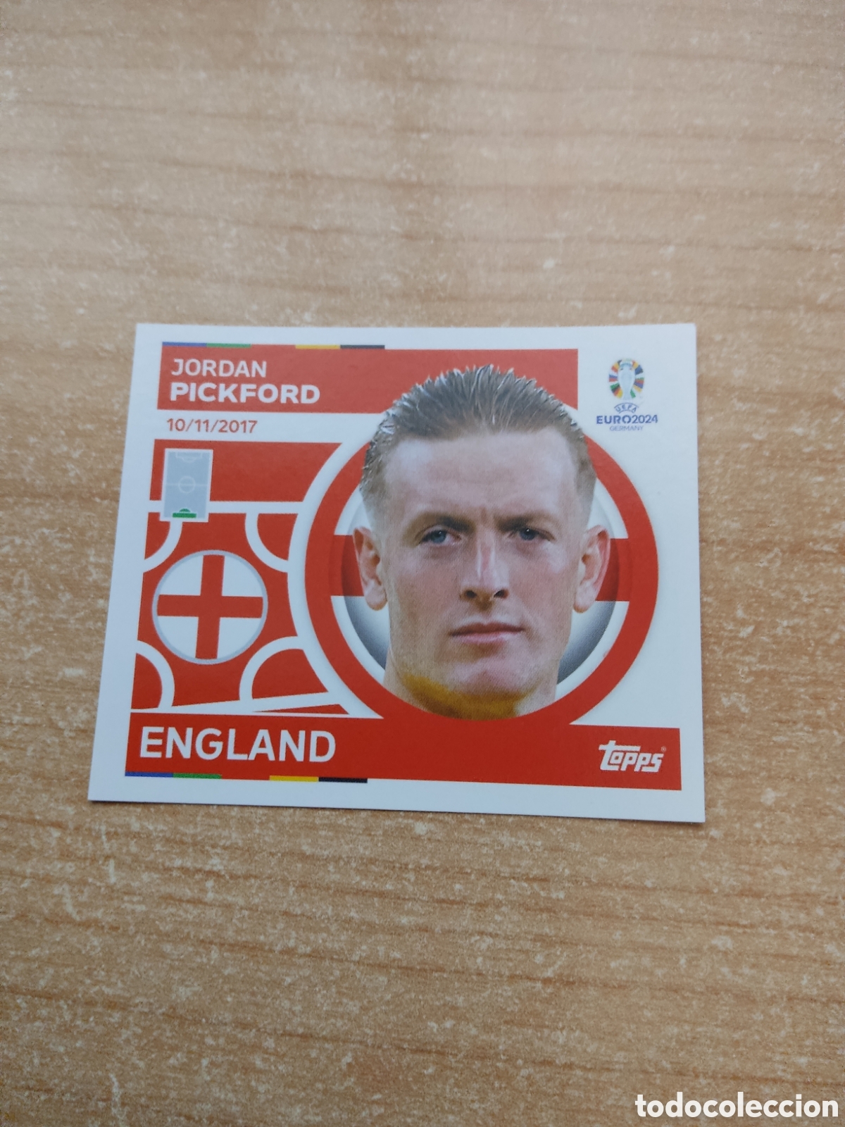 Cromos de f&uacute;tbol: 4 PICKFORD INGLATERRA EURO 2024 TOPPS