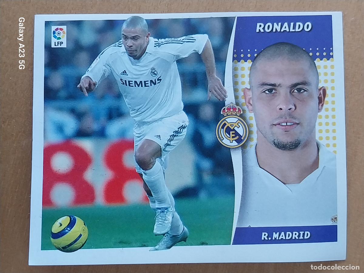 Cromos de f&uacute;tbol: RONALDO REAL MADRID ED ESTE LIGA 2006 07 06 CROMO SIN PEGAR NUNCA ORIGINAL