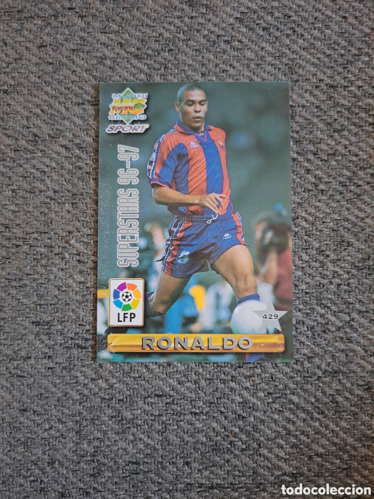 Cromos de f&uacute;tbol: Ronaldo/Giovanni. Barcelona. Superstars Mundicromo Liga 96-97