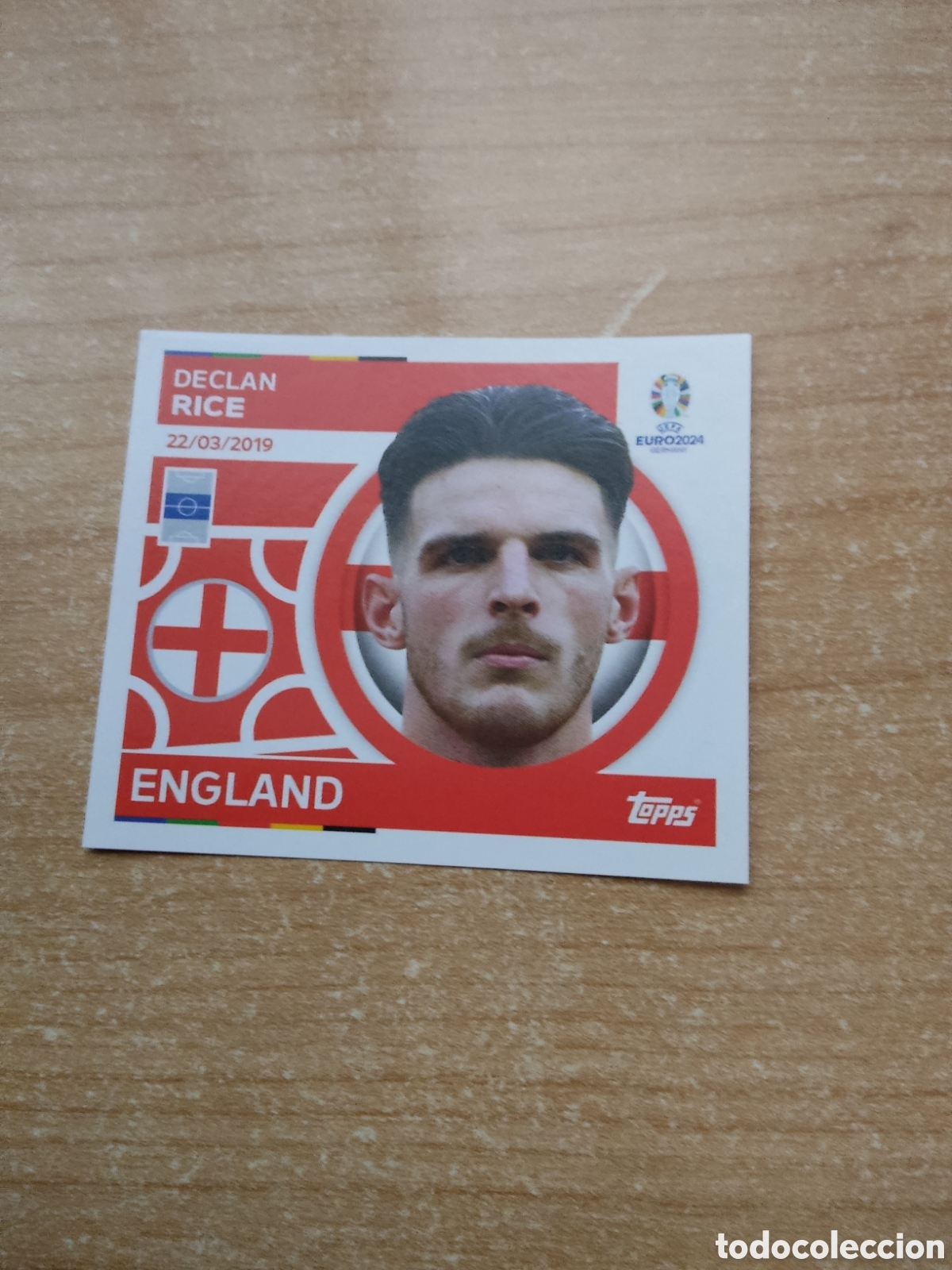 Cromos de f&uacute;tbol: 14 DECLAN RICE INGLATERRA EURO 2024 TOPPS