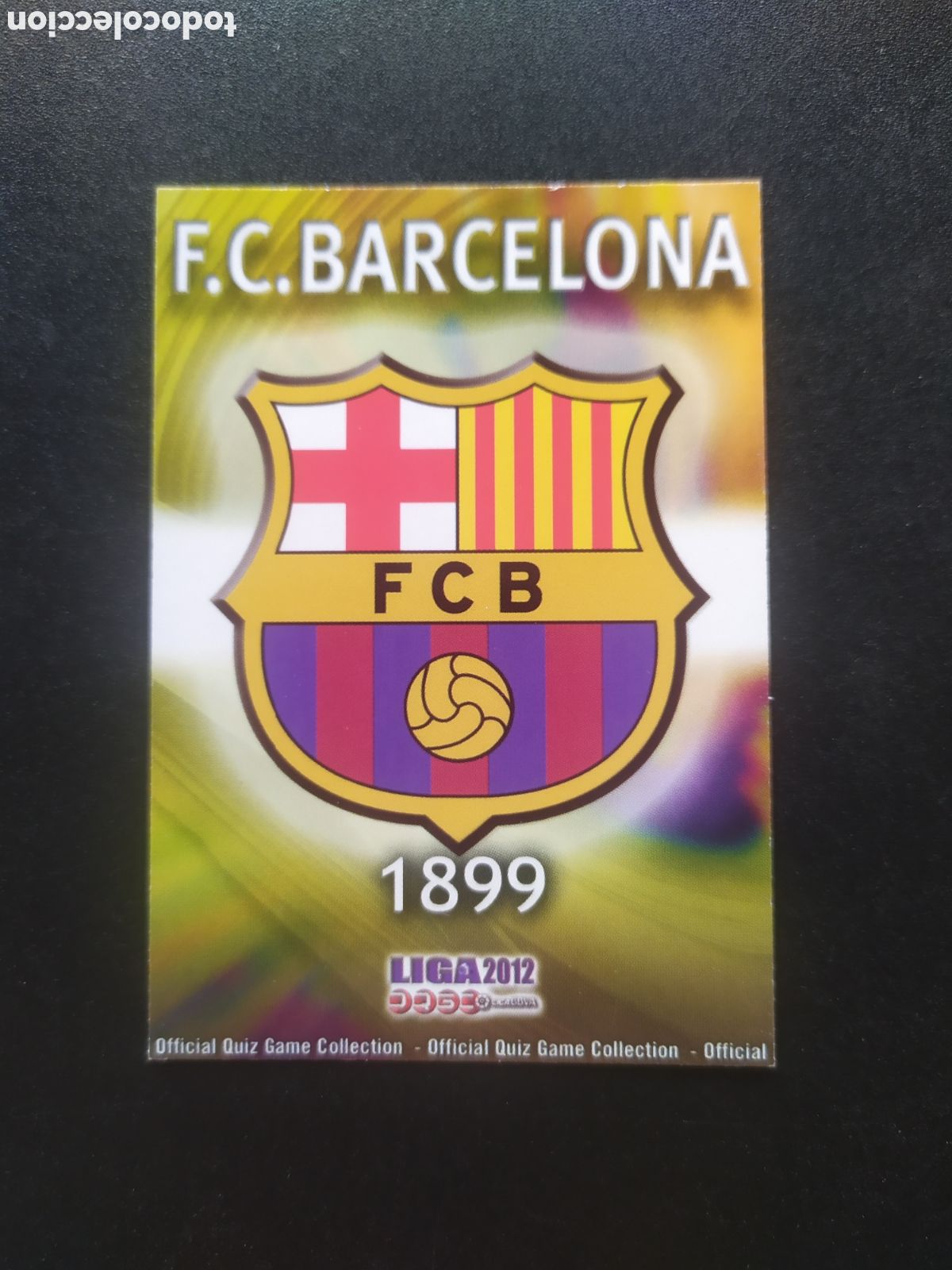 Cromos de f&uacute;tbol: Mundicromo fichas Liga 2011 2012 11 12 escudo mate n&deg; 1 Barcelona