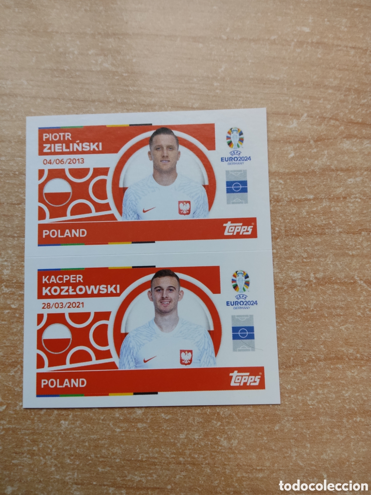 Cromos de f&uacute;tbol: 10 y 11 ZIELINSKI Y KOZLOWSKI POLONIA EURO 2024 TOPPS