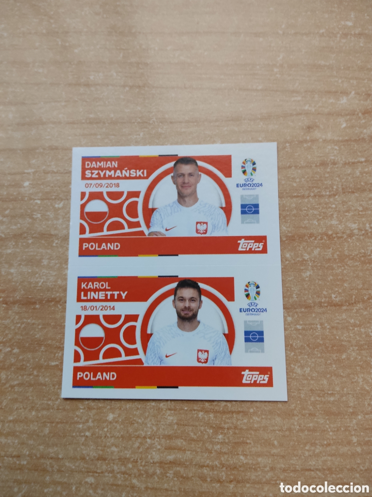 Cromos de f&uacute;tbol: 12 y 13 SZYMANSKI Y LINETTY POLONIA EURO 2024 TOPPS