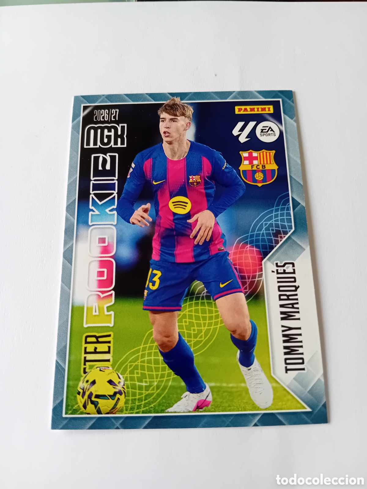 Cromos de f&uacute;tbol: Tommy Marqu&eacute;s Master Rookie 420 Barcelona 26 27 2026 2027 Megacracks Panini Nuevo
