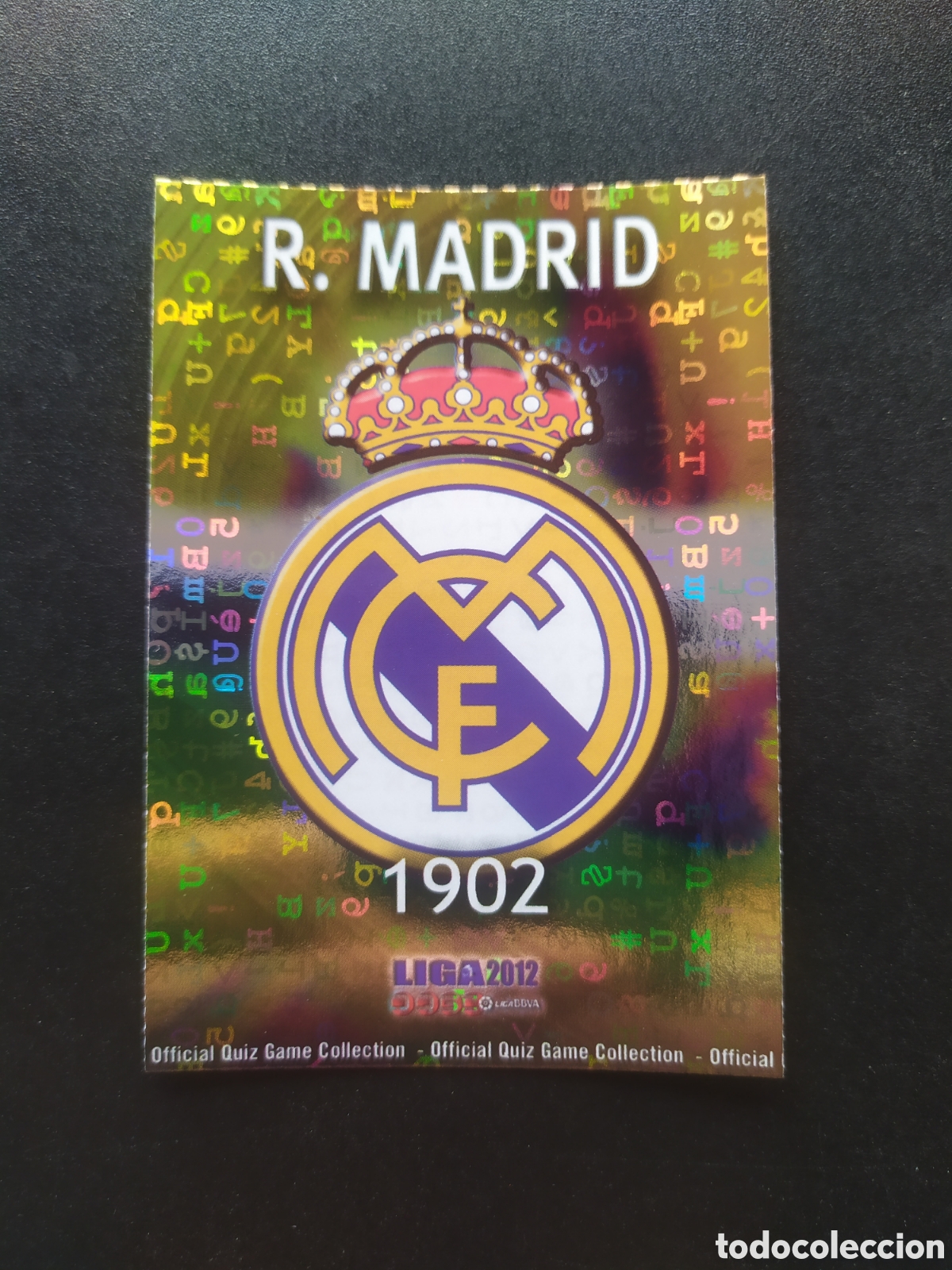 Figurine di Calcio: Mundicromo fichas Liga 2011 2012 11 12 escudo brillo letras n&deg; 28 Real Madrid