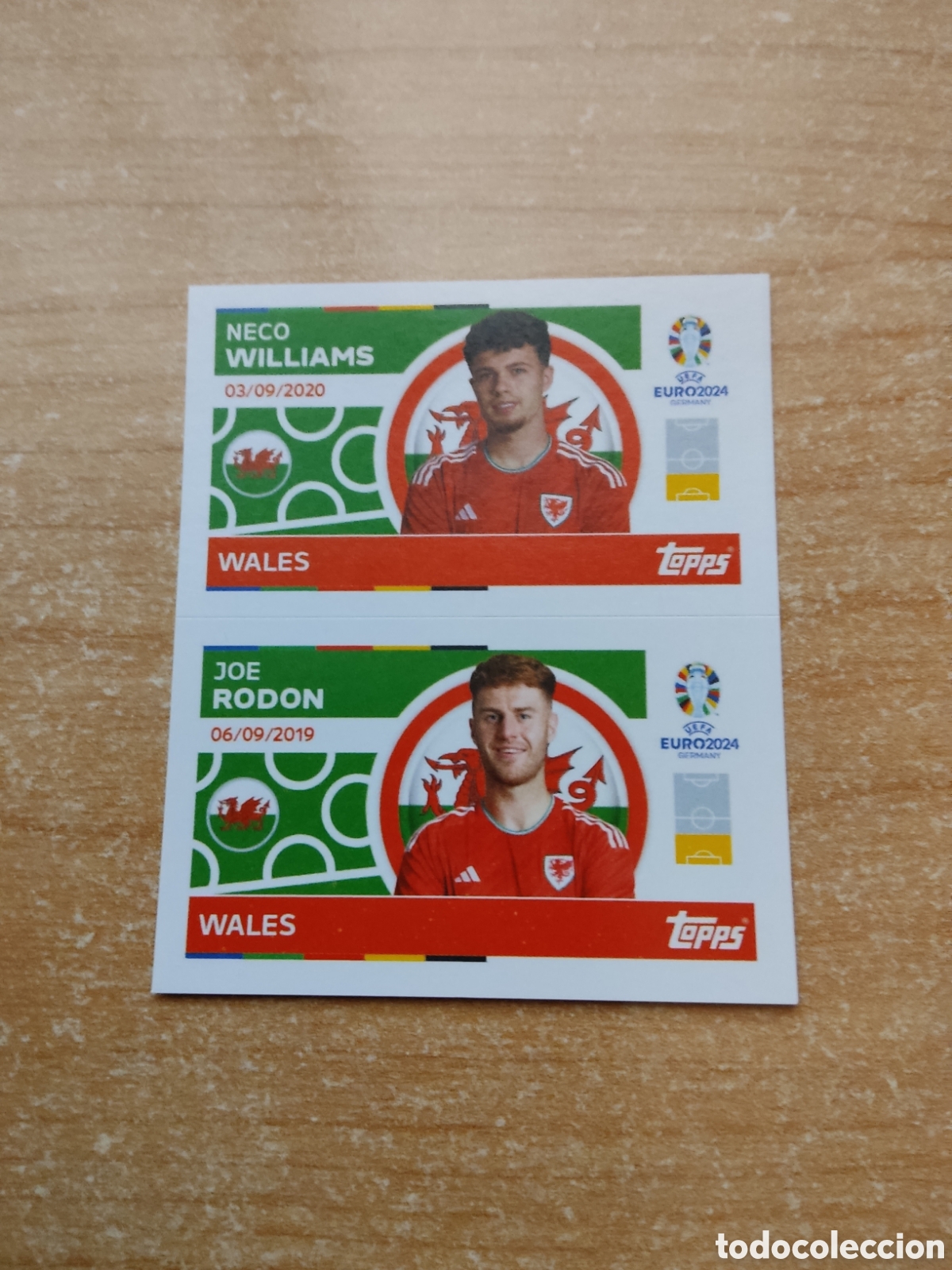 Figurine di Calcio: 4 y 5 WILLIAMS Y RODON GALES EURO 2024 TOPPS