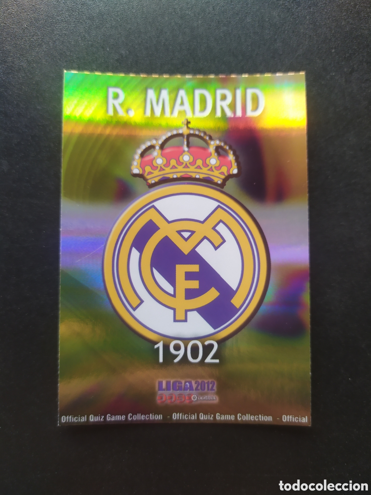Figurine di Calcio: Mundicromo fichas Liga 2011 2012 11 12 escudo brillo rayas n&deg; 28 Real Madrid