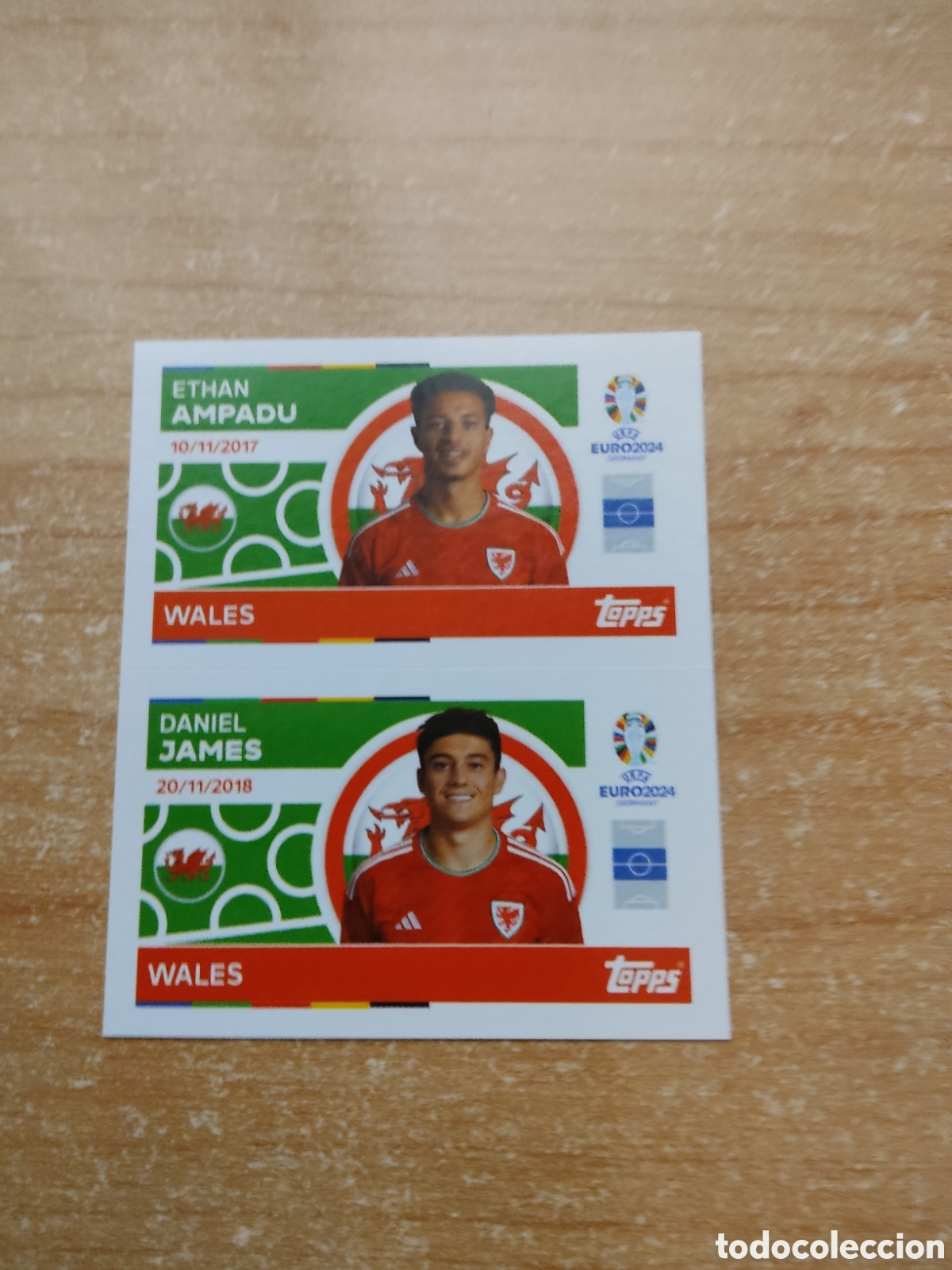 Cartes &agrave; collectionner de Football: 12 y 13 AMPADU Y JAMES GALES EURO 2024 TOPPS