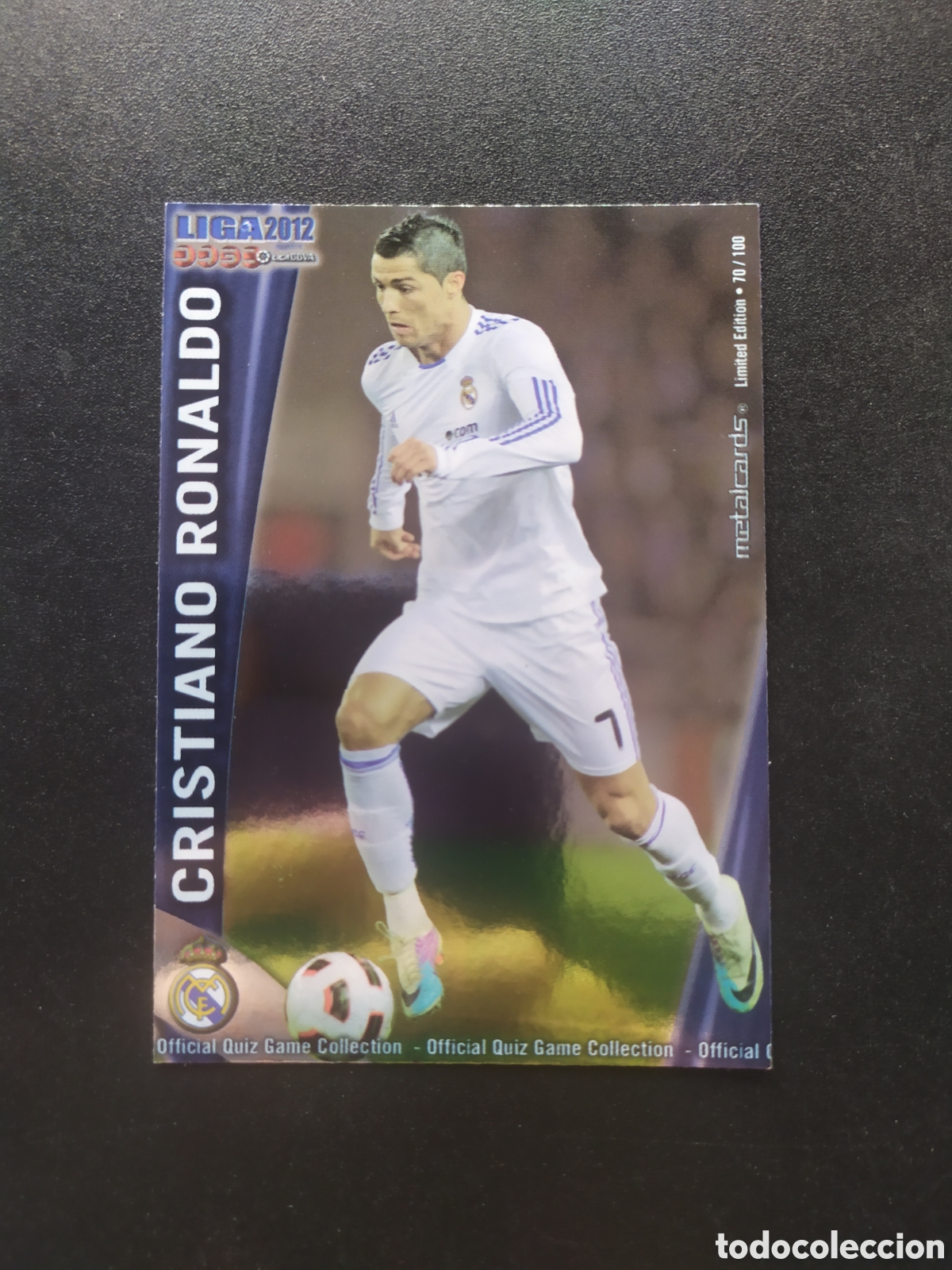 Cromos de Futebol: Mundicromo fichas Liga 2011 2012 11 12 Cristiano Ronaldo metalcards limited edition 45 Real Madrid