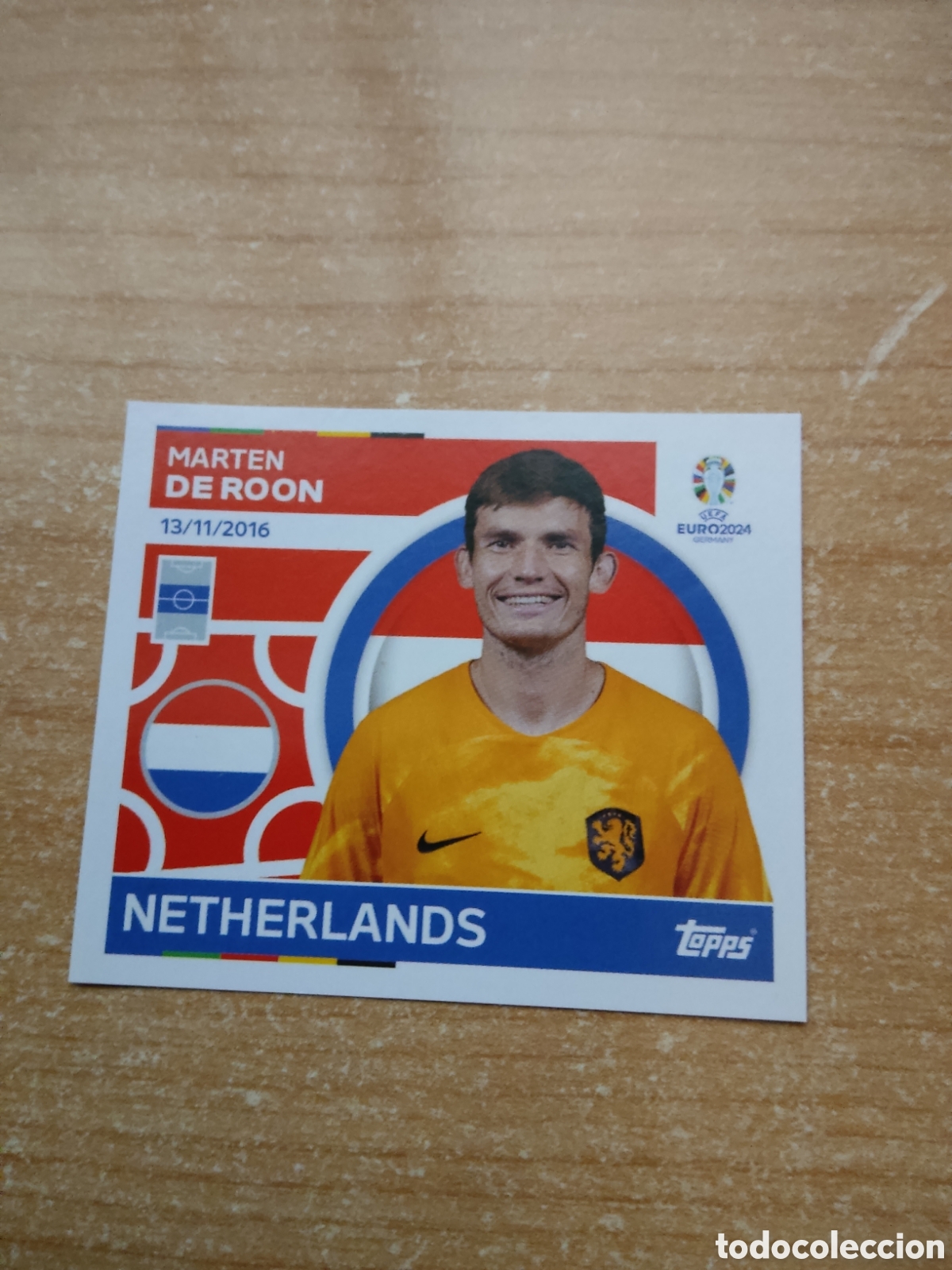 Cartes &agrave; collectionner de Football: 14 DE ROON PAISES BAJOS EURO 2024 TOPPS