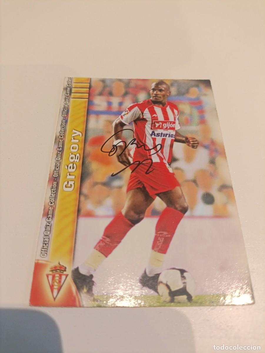 Cartes &agrave; collectionner de Football: Auto original de Gregory Sporting de Gij&oacute;n