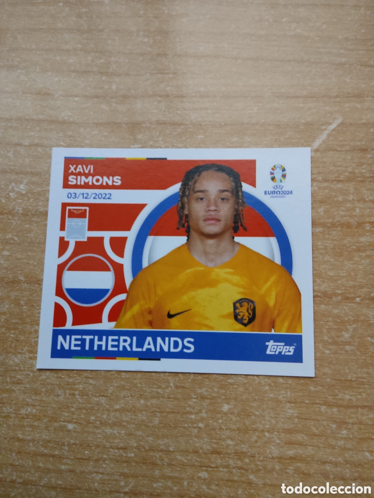Cartes &agrave; collectionner de Football: 17 XAVI SIMONS PAISES BAJOS EURO 2024 TOPPS