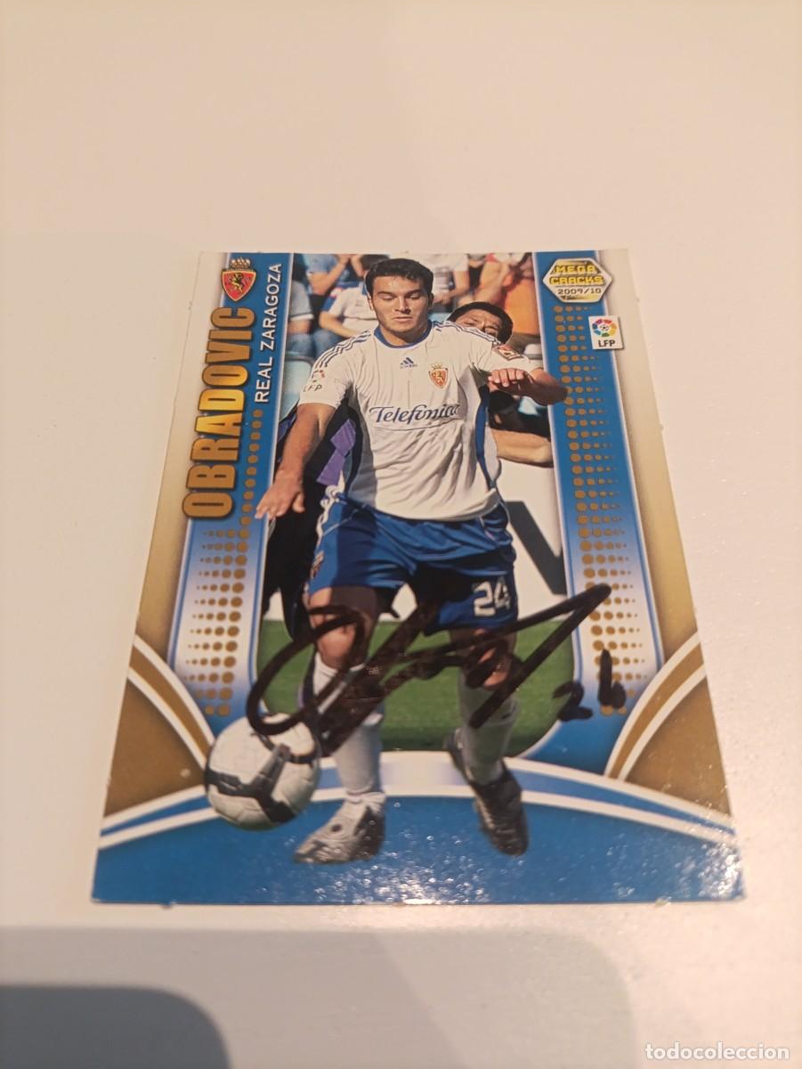 Cartes &agrave; collectionner de Football: Auto original de Obradovic Zaragoza