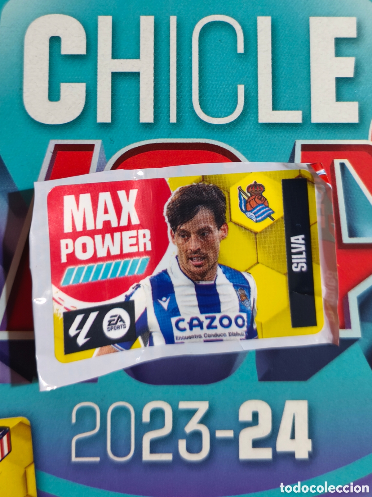 Cromos de f&uacute;tbol: Silva MAX POWER Chicle liga este 23/24 Real Sociedad
