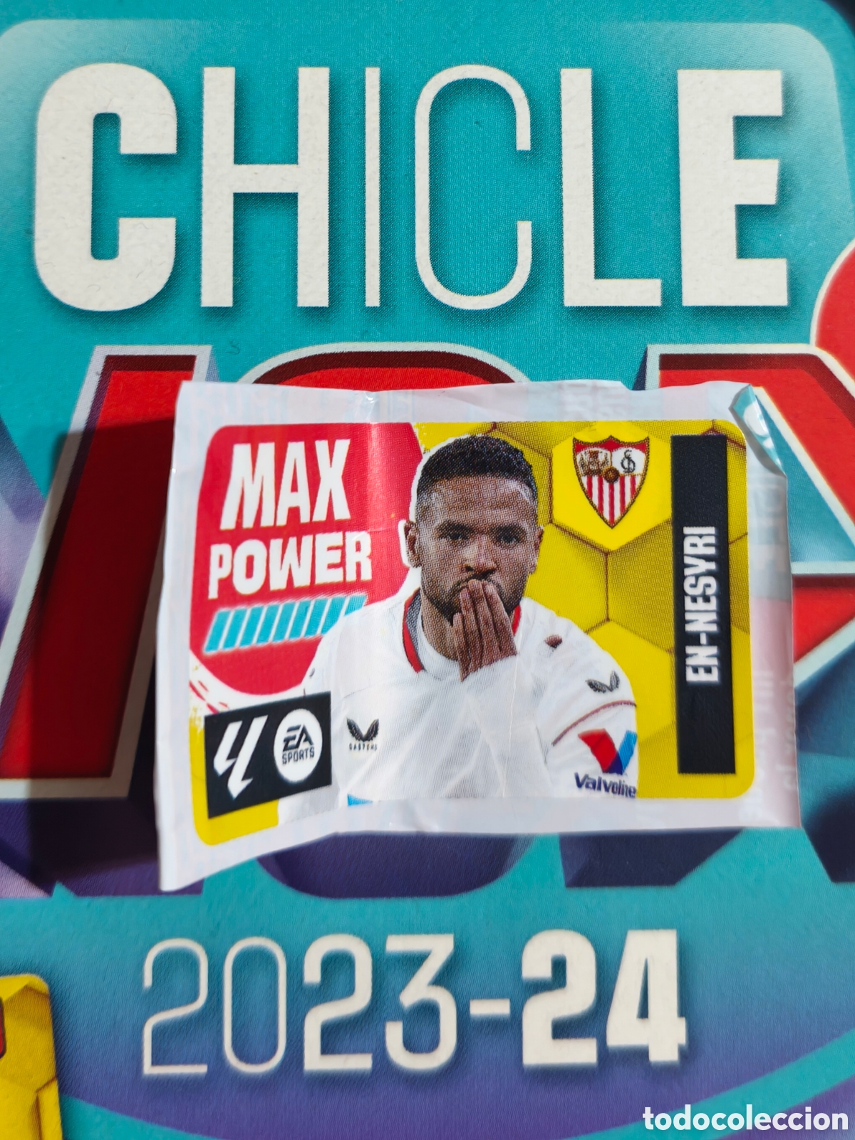 Cartes &agrave; collectionner de Football: En-Nesyri MAX POWER Chicle liga este 23/24 Sevilla
