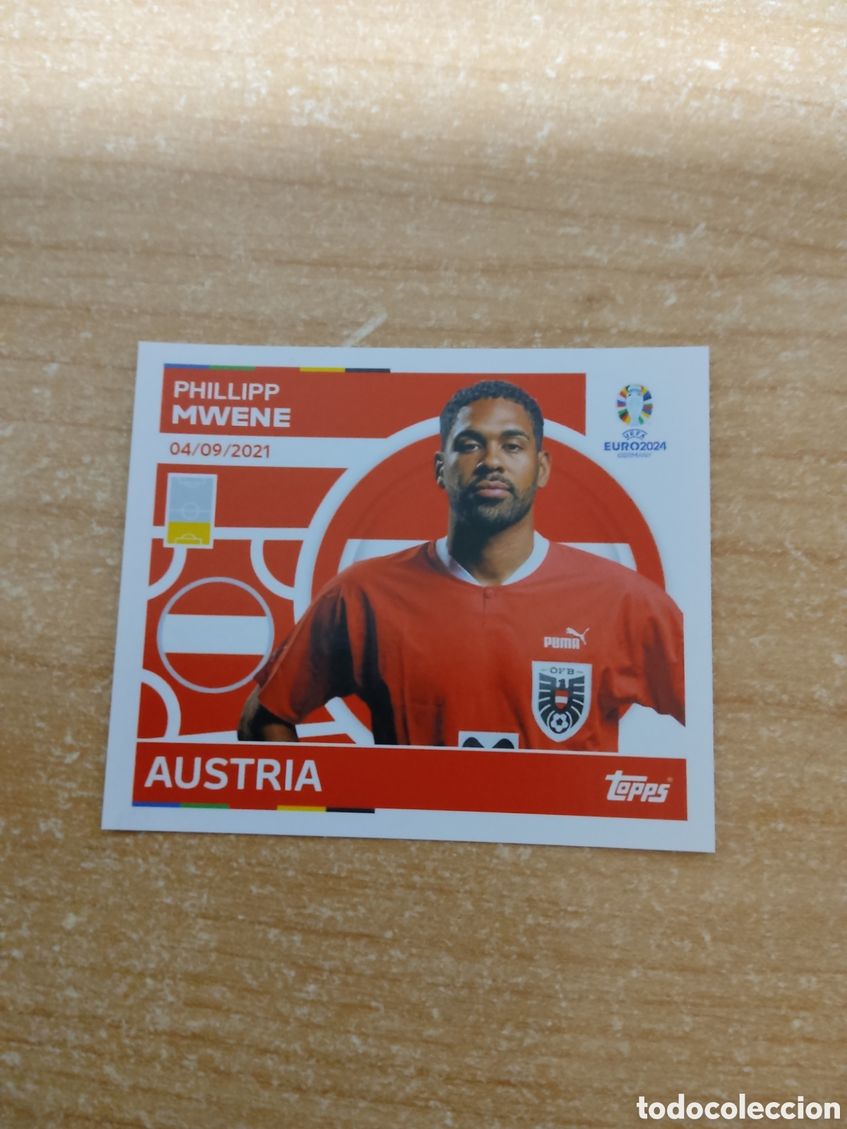 Cromos de f&uacute;tbol: 7 MWENE AUSTRIA EURO 2024 TOPPS