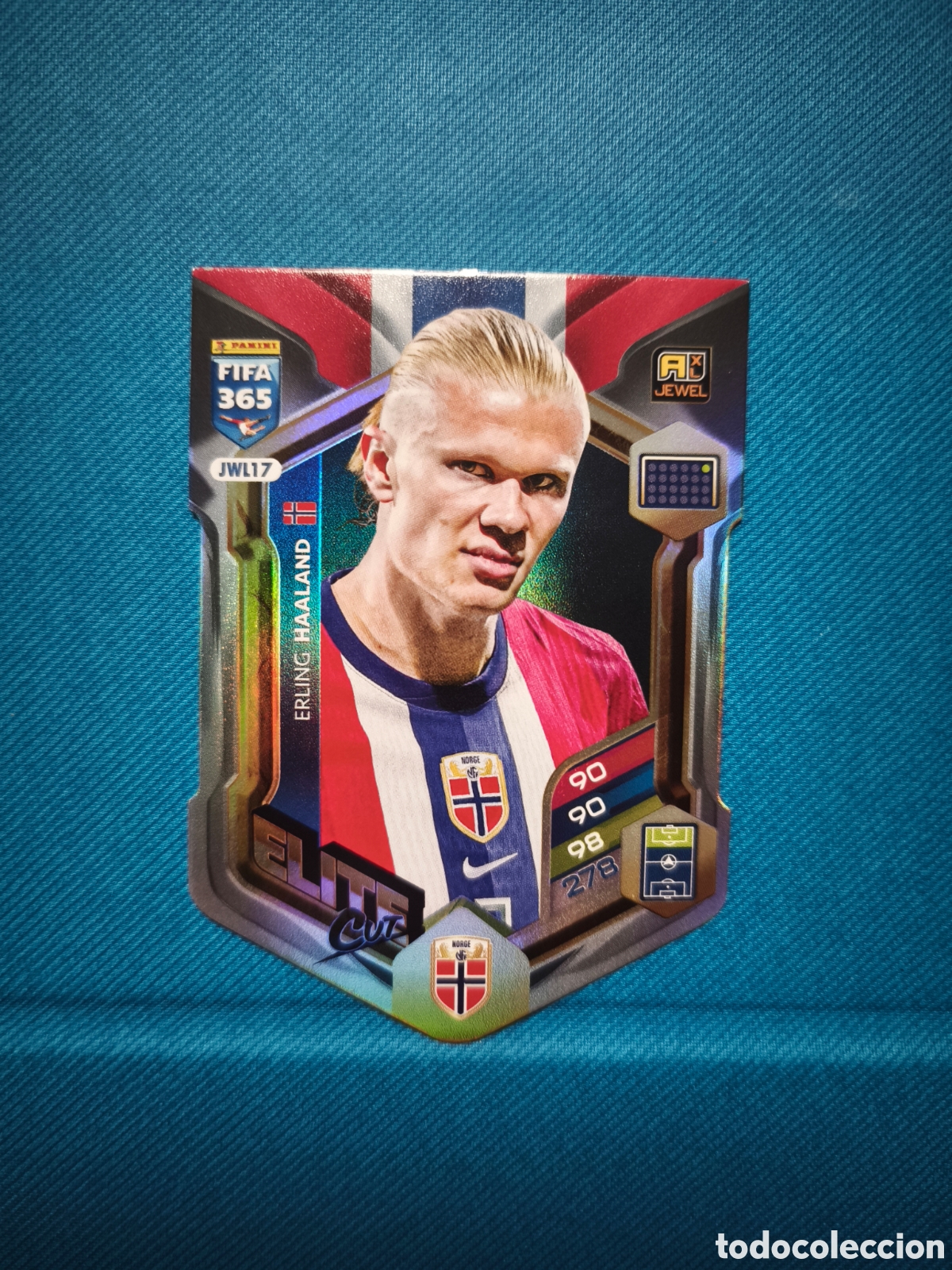 Cromos de f&uacute;tbol: Carta Haaland Adrenalyn Fifa365 Jewel