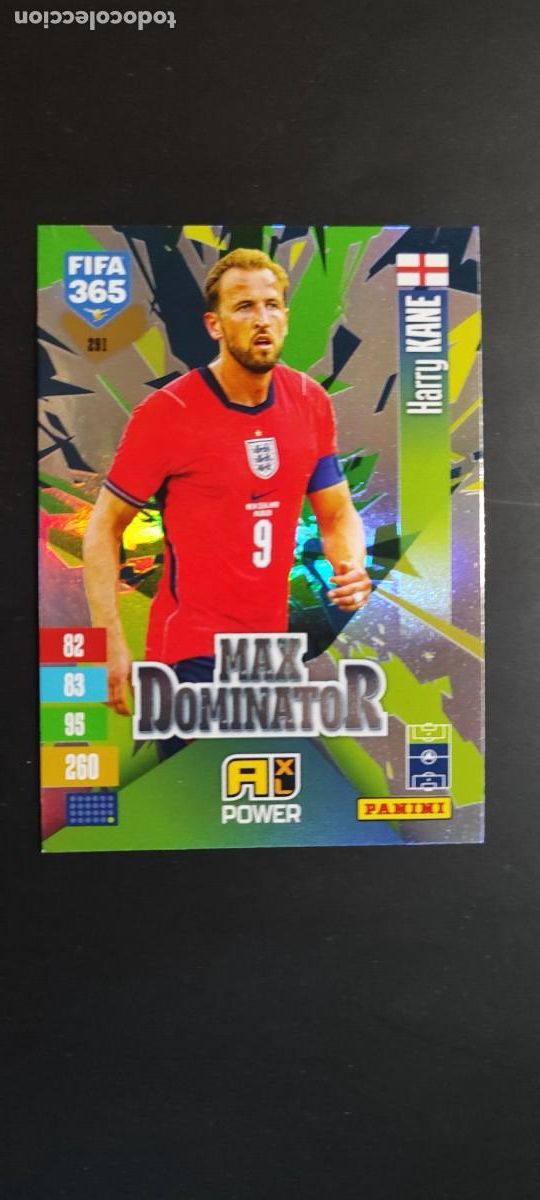 Figurine di Calcio: ADRENALYN FIFA 365 2027 CARD MAX DOMINATOR HARRY KANE INGLATERRA # 291 PANINI